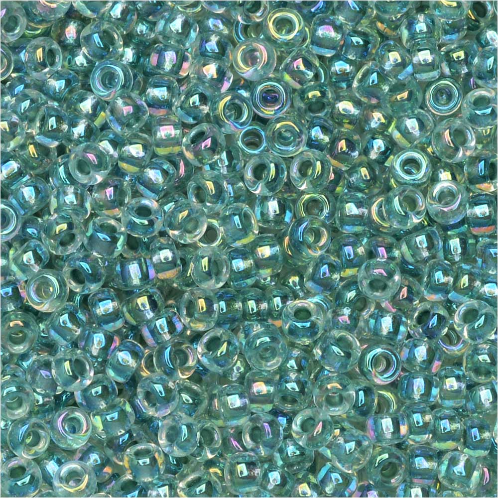 Miyuki Round Seed Beads, 11/0, #263 Silver Lined Light Seafoam (2.5" Tube)