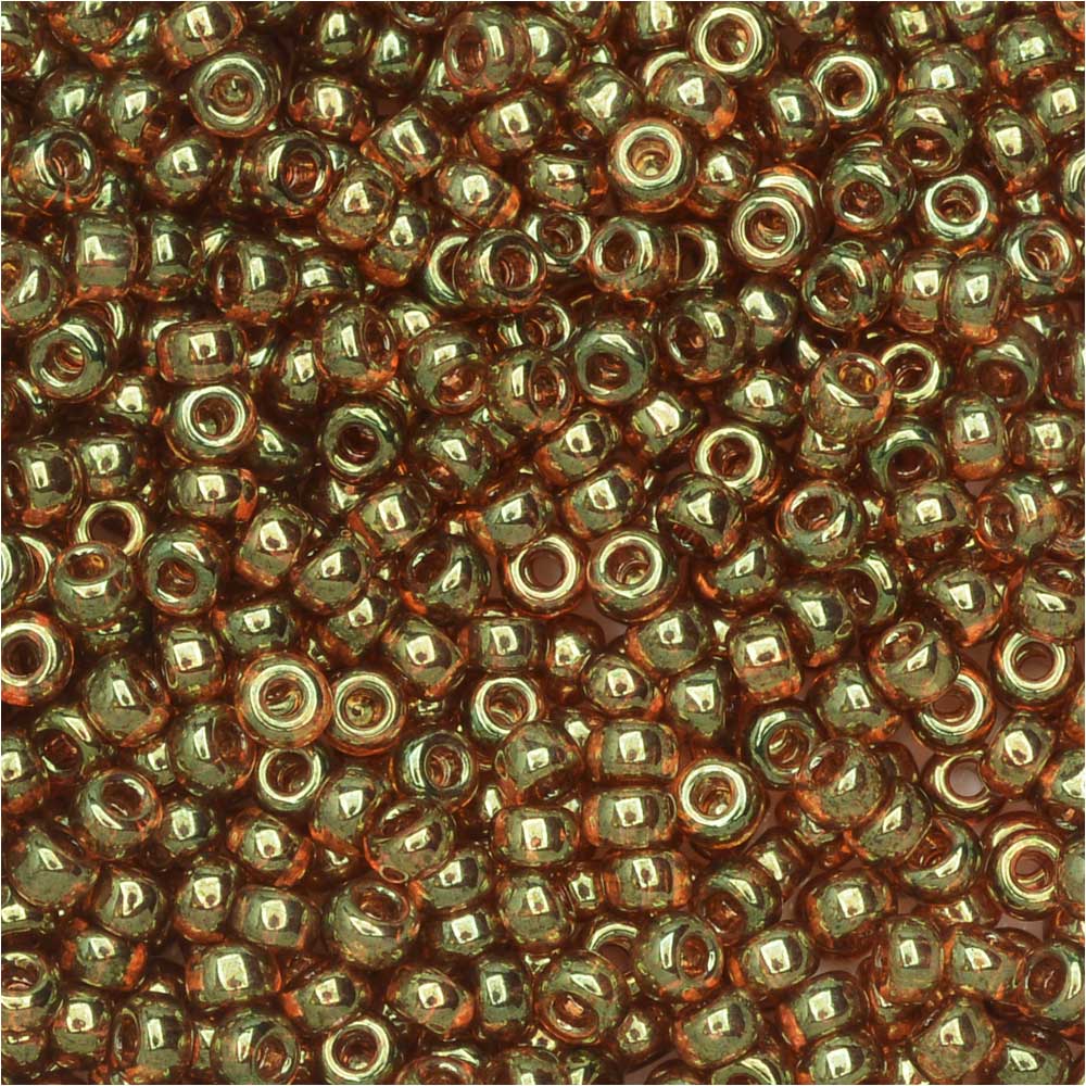 Miyuki Round Seed Beads, 11/0, #311 Topaz Gold Luster (8.5 Gram Tube)