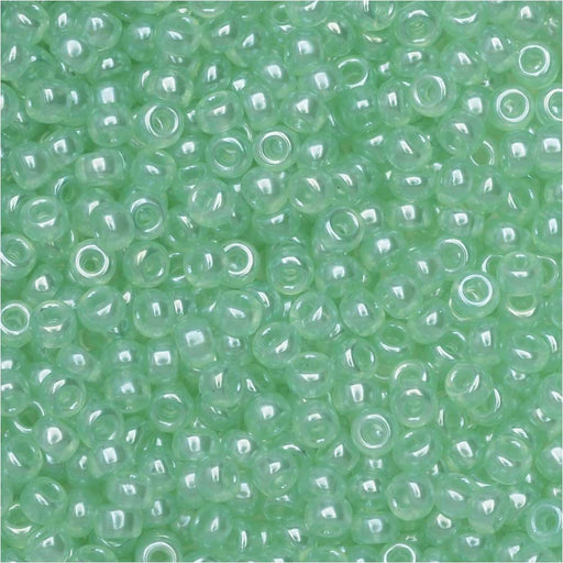 Miyuki Round Seed Beads, 11/0, #370 Seafoam Green Luster (8.5 Gram Tube)