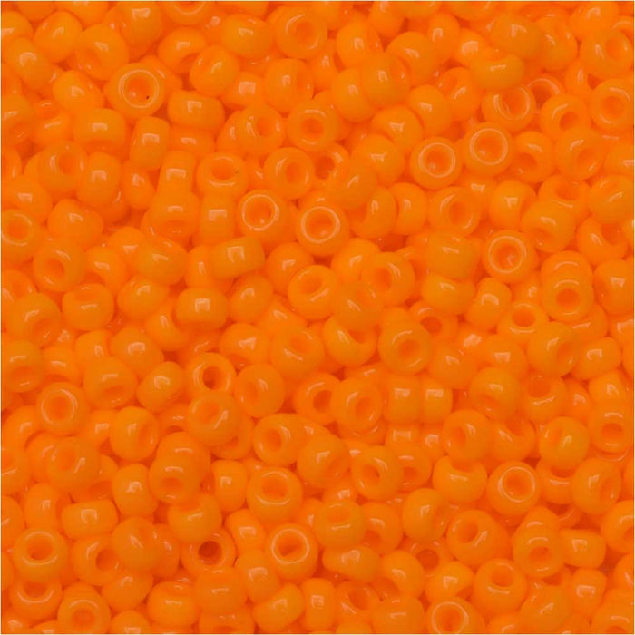 Miyuki Round Seed Beads, 11/0, #406L Opaque Light Orange (8.5 Gram Tube)