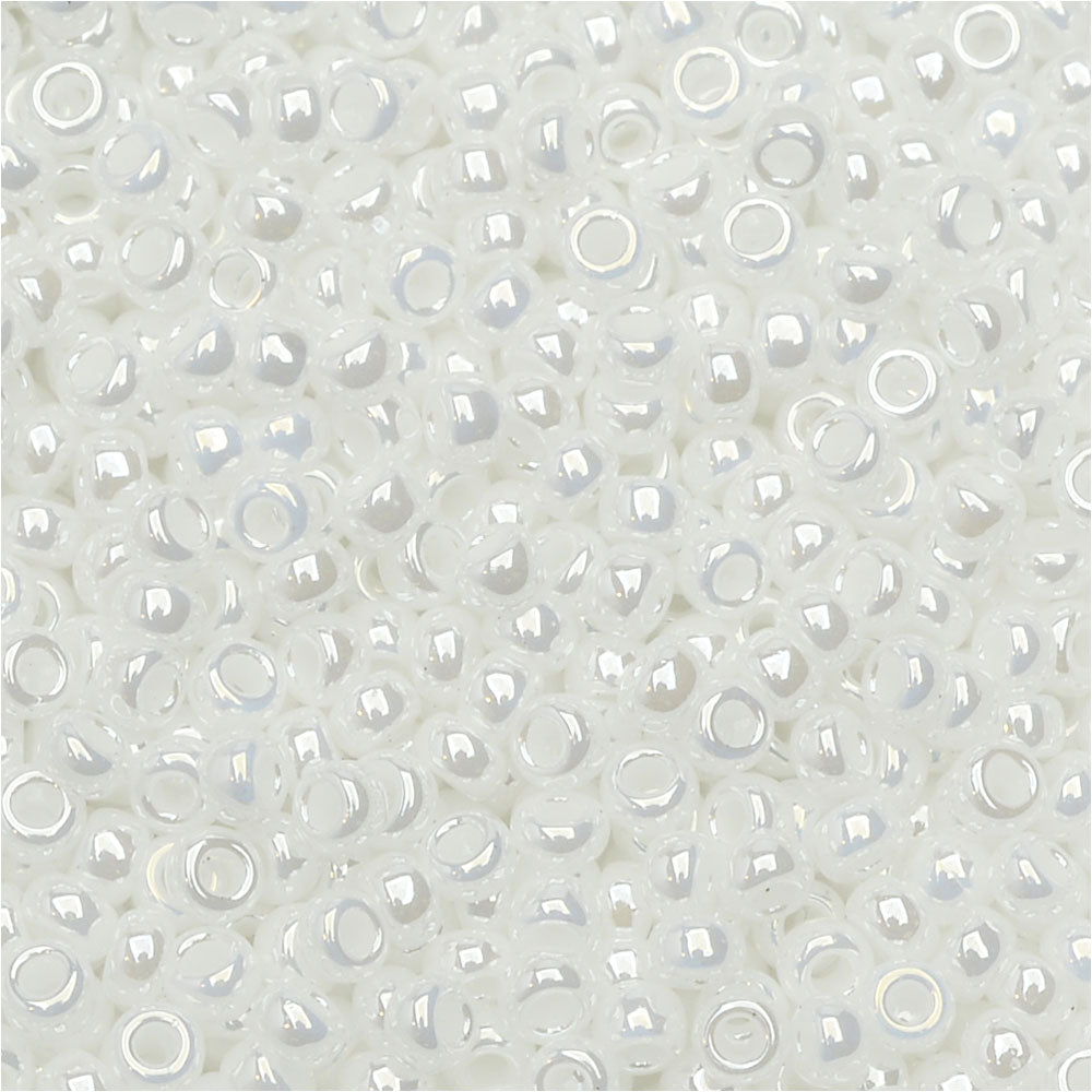 Miyuki Round Seed Beads, 11/0, #420 White Pearl Ceylon (2.5" Tube)