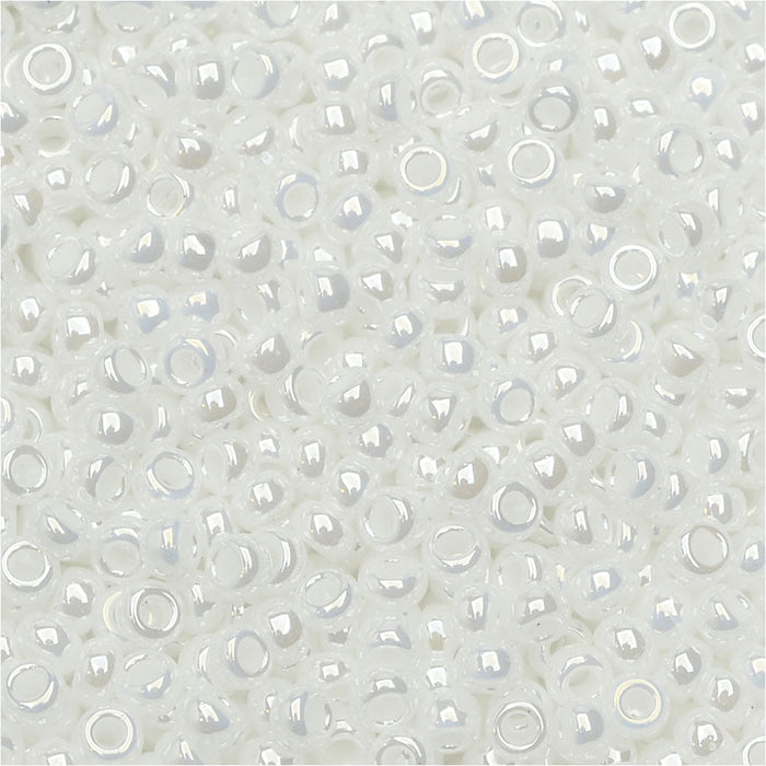 Miyuki Round Seed Beads, 11/0, #420 White Pearl Ceylon (2.5" Tube)