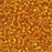 Miyuki Round Seed Beads, 11/0, #4261 Silver Lined Dyed Amber Gold (8.5 Gram Tube)