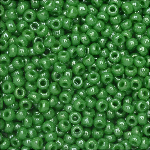 Miyuki Round Seed Beads, 11/0, #431 Opaque Jade Green Luster (8.5 Gram Tube)