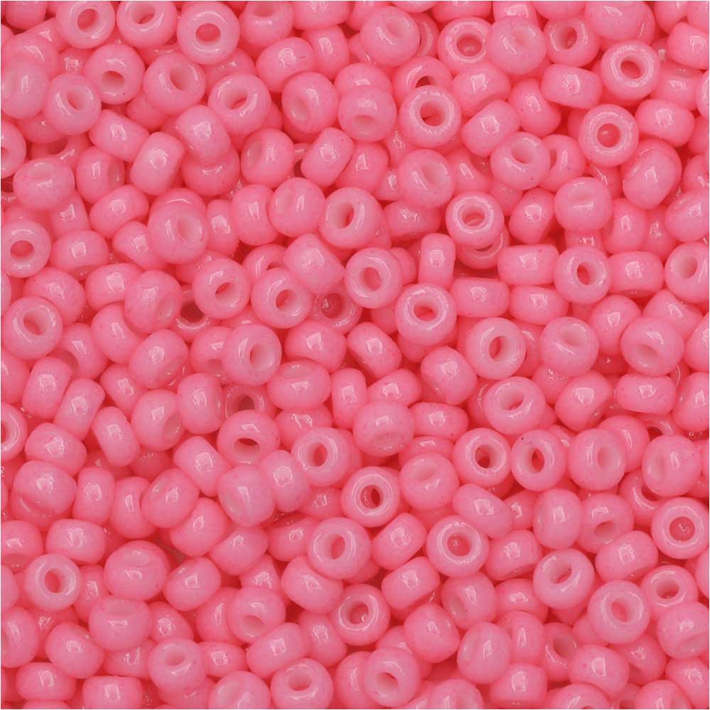Miyuki Round Seed Beads, 11/0, #4467 Duracoat Opaque Dyed Party Pink (8.5 Gram Tube)
