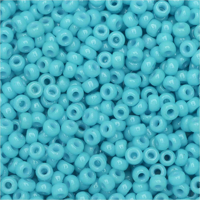 Miyuki Round Seed Beads, 11/0, #4478 Duracoat Opaque Dyed Aqua Blue (8.5 Gram Tube)