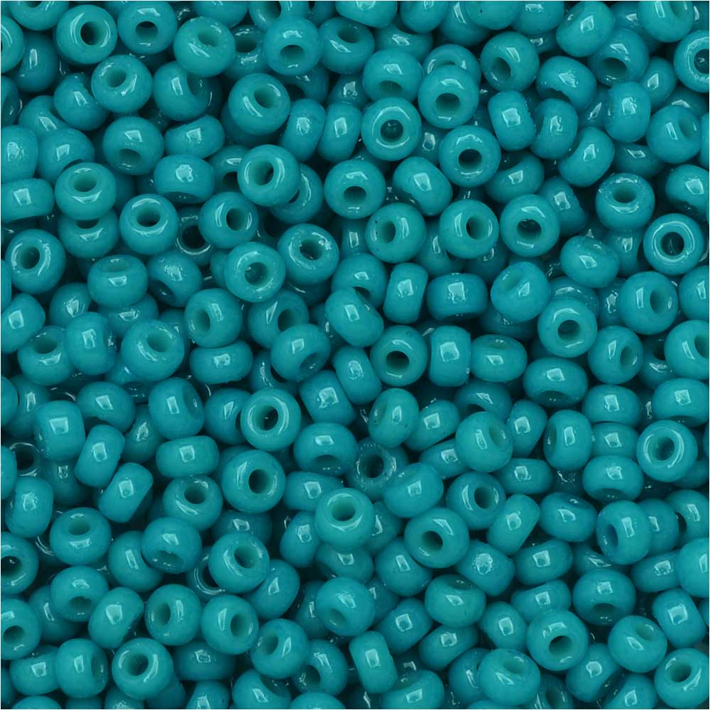 Miyuki Round Seed Beads, 11/0, #4483 Duracoat Opaque Dyed Blue Green (8.5 Gram Tube)