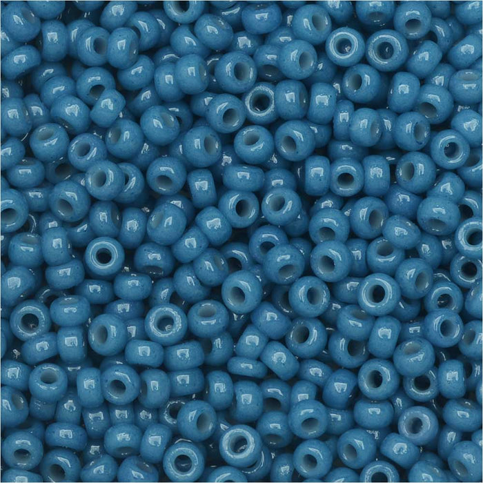 Miyuki Round Seed Beads, 11/0, #4485 Duracoat Opaque Dyed Dark Blue (8.5 Gram Tube)