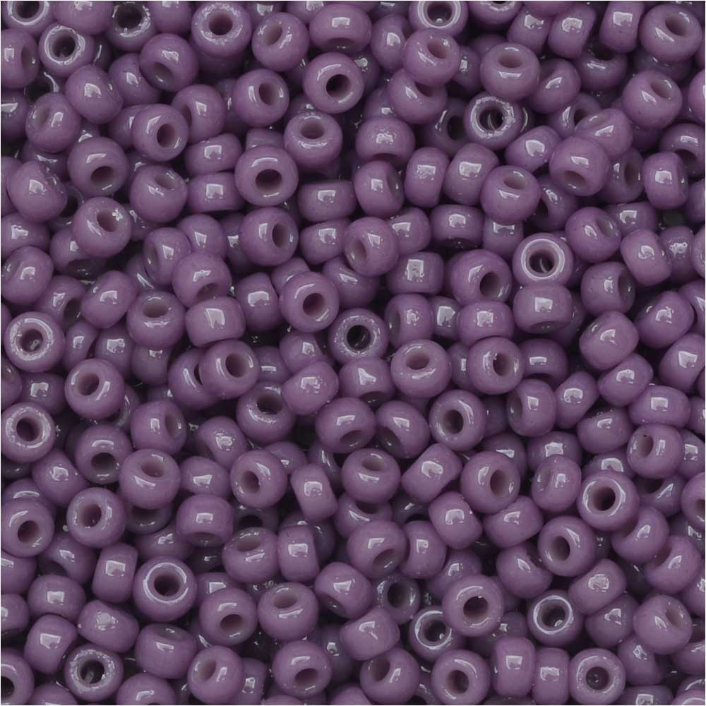 Miyuki Round Seed Beads, 11/0, #4489 Duracoat Opaque Dyed Purple (8.5 Gram Tube)