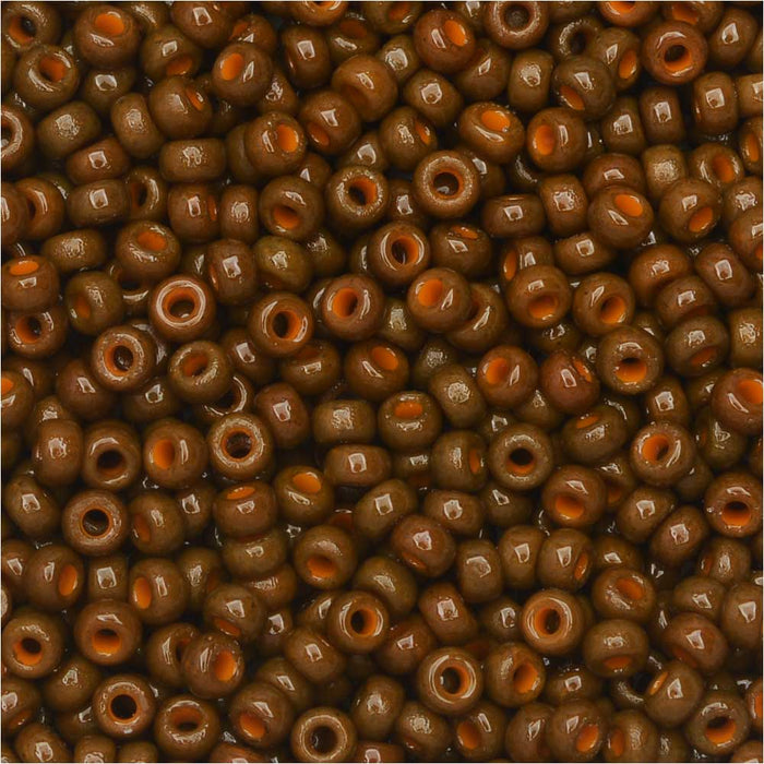 Miyuki Round Seed Beads, 11/0, #4492 Duracoat Opaque Dyed Topaz (8.5 Gram Tube)