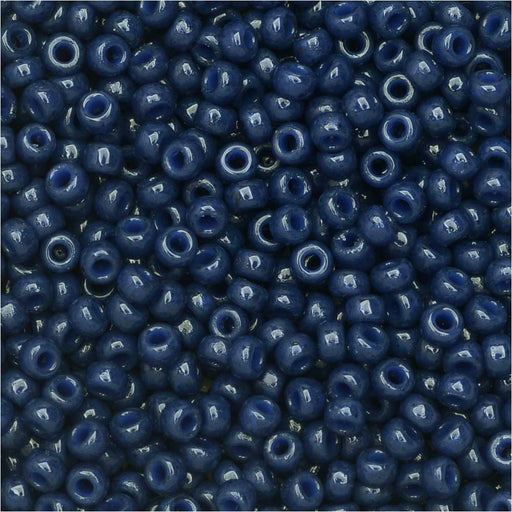 Miyuki Round Seed Beads, 11/0, #4493 Duracoat Opaque Navy Blue (8.5 Gram Tube)
