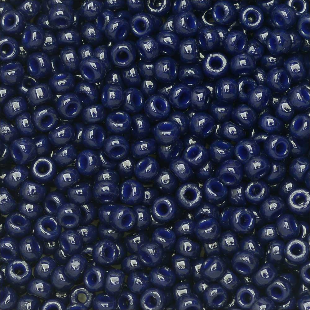 Miyuki Round Seed Beads, 11/0, #4494 Duracoat Opaque Dark Navy Blue (8.5 Gram Tube)