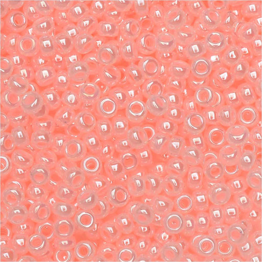 Miyuki Round Seed Beads, 11/0, #517 Baby Pink Ceylon (8.5 Gram Tube)