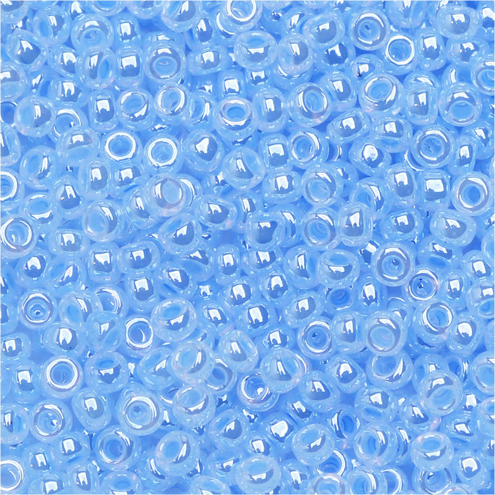 Miyuki Round Seed Beads, 11/0, #524 Sky Blue Ceylon (8.5 Gram Tube)