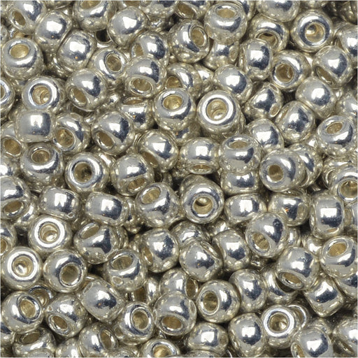 Miyuki Round Seed Beads, 8/0, #91051 Galvanized Silver (22 Gram Tube)