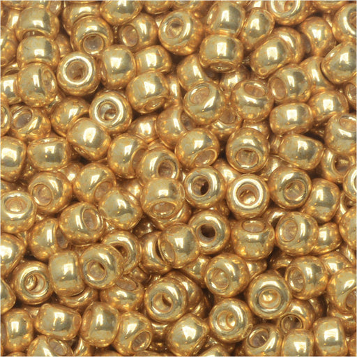 Miyuki Round Seed Beads, 8/0, #91052 Galvanized Gold (22 Gram Tube)