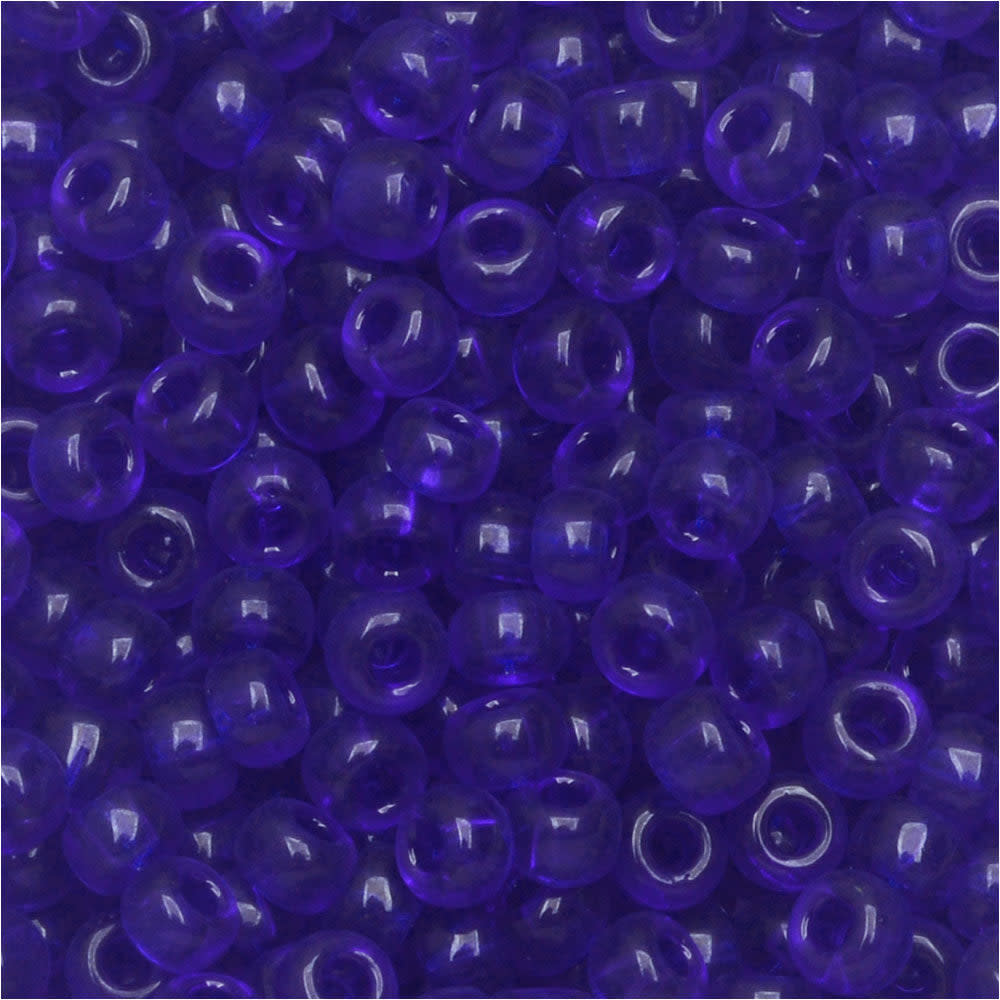 Miyuki Round Seed Beads, 8/0, #9151 Transparent Cobalt (22 Gram Tube)