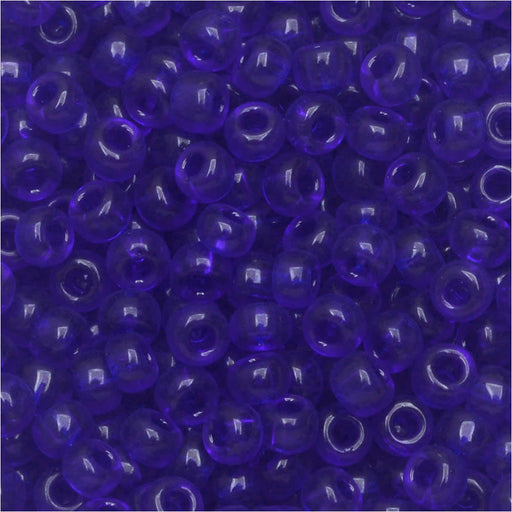 Miyuki Round Seed Beads, 8/0, #9151 Transparent Cobalt (22 Gram Tube)