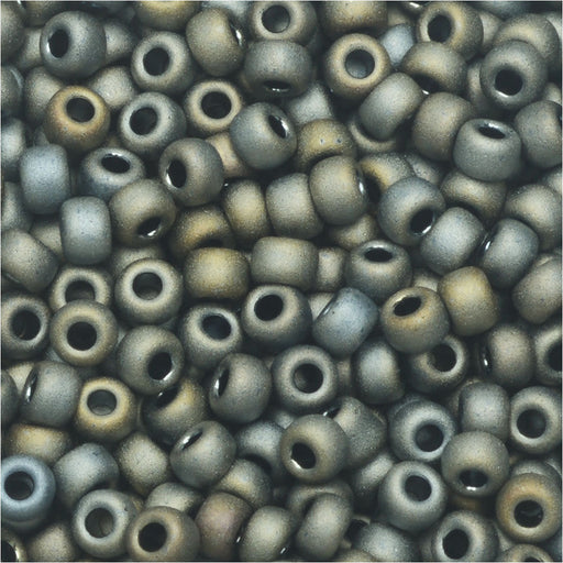 Miyuki Round Seed Beads, 8/0, #92002 Matte Metallic Gray (22 Gram Tube)