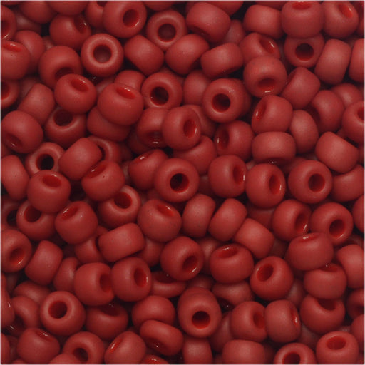 Miyuki Round Seed Beads, 8/0, #92040 Matte Metallic Dark Maroon (22 Gram Tube)