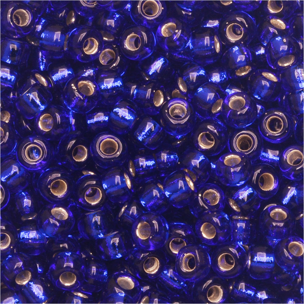 Miyuki Round Seed Beads, 8/0, #920 Silver Lined Cobalt (22 Gram Tube)