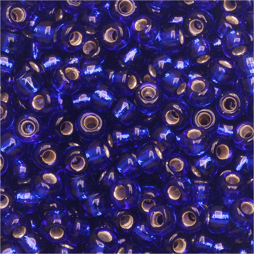 Miyuki Round Seed Beads, 8/0, #920 Silver Lined Cobalt (22 Gram Tube)