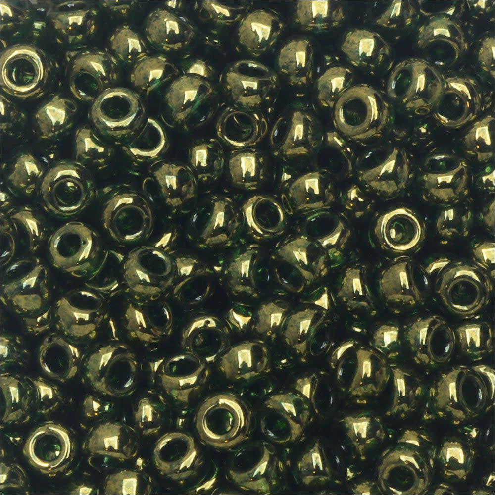 Miyuki Round Seed Beads, 8/0, #9306 Olive Gold Luster (22 Gram Tube)