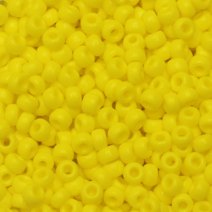 Miyuki Round Seed Beads, 8/0, #9404 Opaque Yellow (22 Gram Tube)