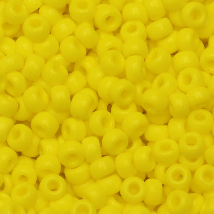 Miyuki Round Seed Beads, 8/0, #9404 Opaque Yellow (22 Gram Tube)