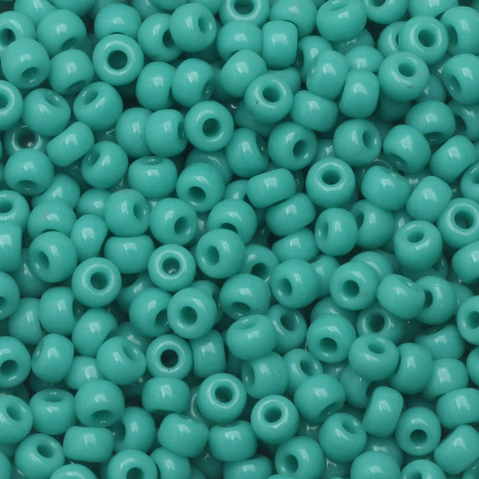 Miyuki Round Seed Beads, 8/0, #9412 Opaque Turquoise Green (22 Gram Tube)