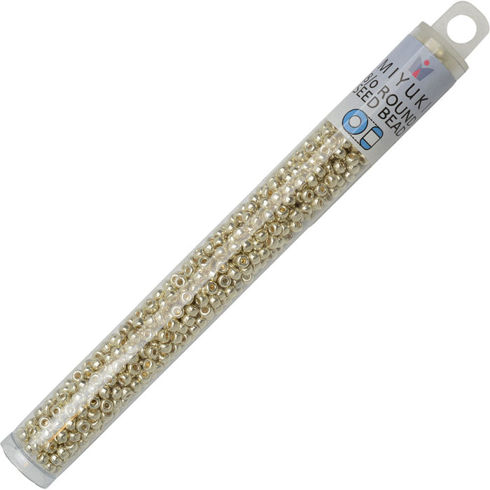 Miyuki Round Seed Beads, 8/0, #94201 Duracoat Galvanized Silver (22 Gram Tube)