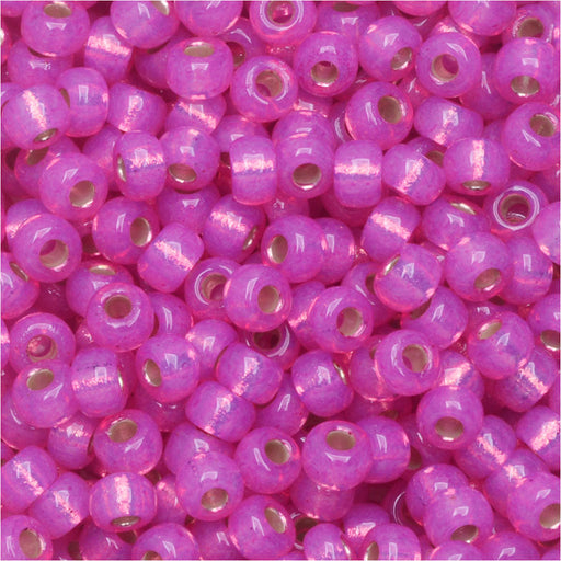 Miyuki Round Seed Beads, 8/0, #94238 Duracoat Silver Lined Dusty Rose (22 Gram Tube)