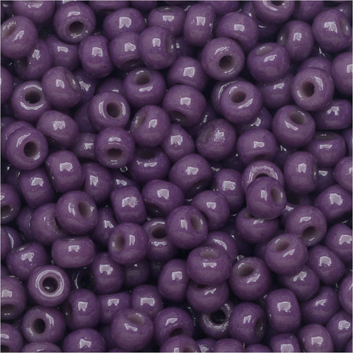 Miyuki Round Seed Beads, 8/0, #94490 Duracoat Opaque Dyed Dark Purple (22 Gram Tube)