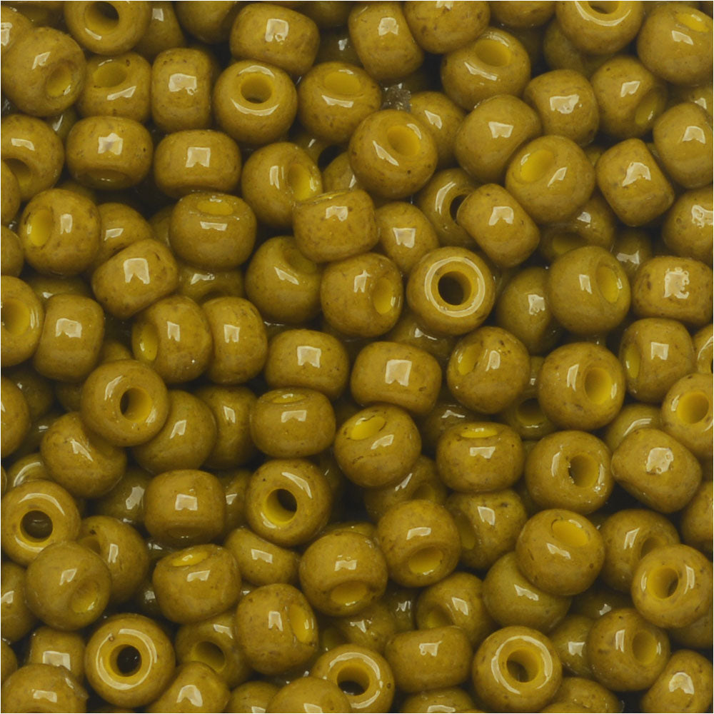 Miyuki Round Seed Beads, 8/0, #94491 Duracoat Opaque Dyed Olive (22 Gram Tube)