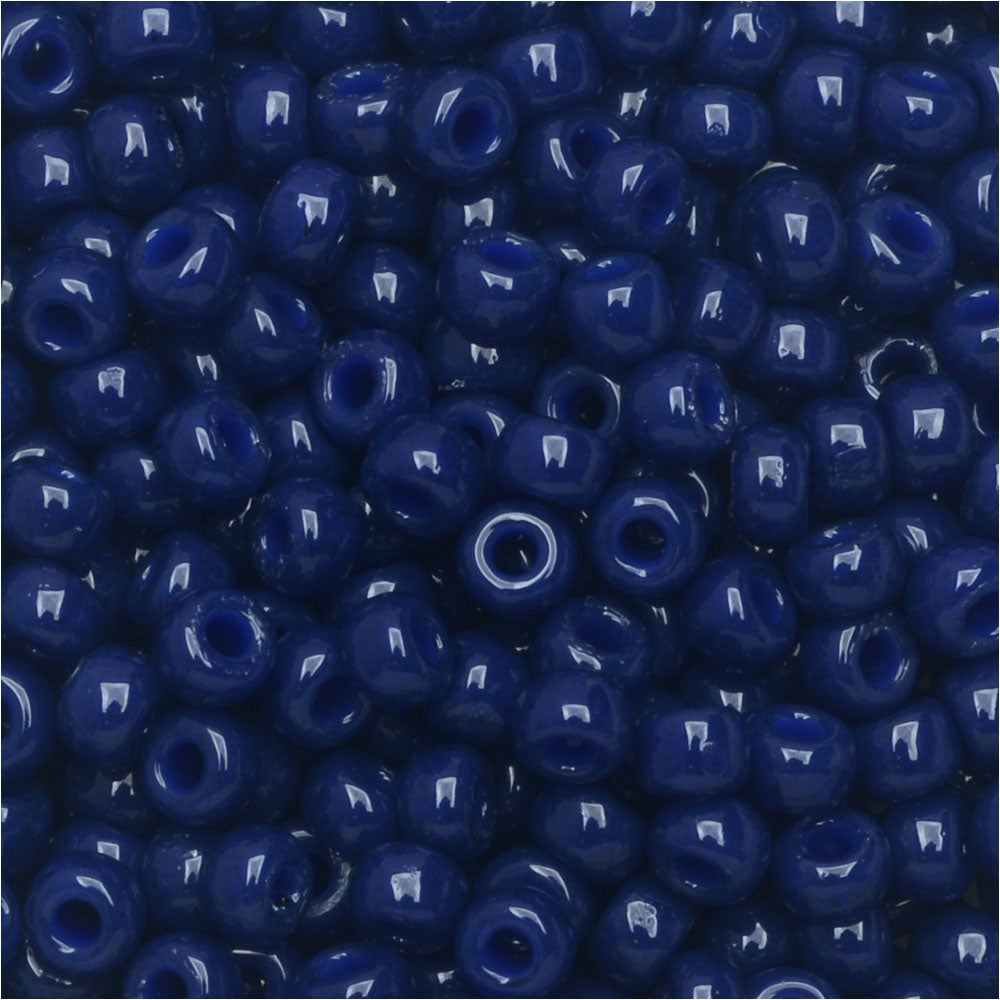 Miyuki Round Seed Beads, 8/0, #94493 Duracoat Opaque Navy Blue (22 Gram Tube)