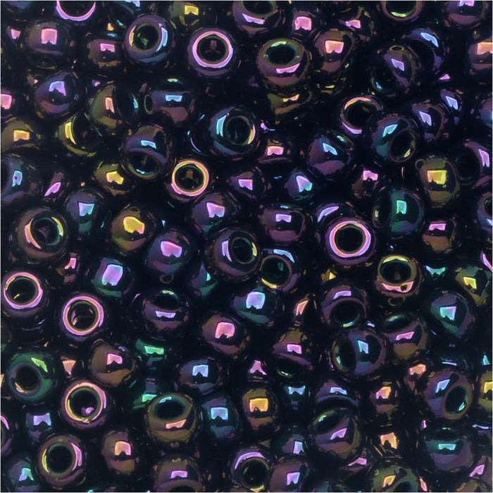 Miyuki Round Seed Beads, 8/0, #9454 Metallic Dk Plum Iris (22 Gram Tube)