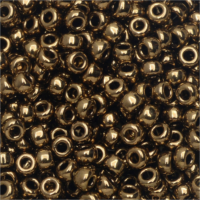 Miyuki Round Seed Beads, 8/0, #9457 Metallic Dk Bronze (22 Gram Tube)