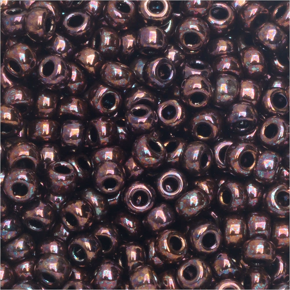 Miyuki Round Seed Beads, 8/0, #9460 Metallic Dk Raspberry (22 Gram Tube)