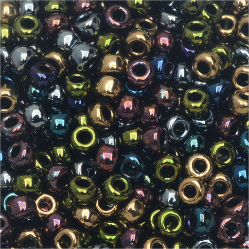 Miyuki Round Seed Beads, 8/0, #9MIX23 Heavy Metals Mix (22 Gram Tube)