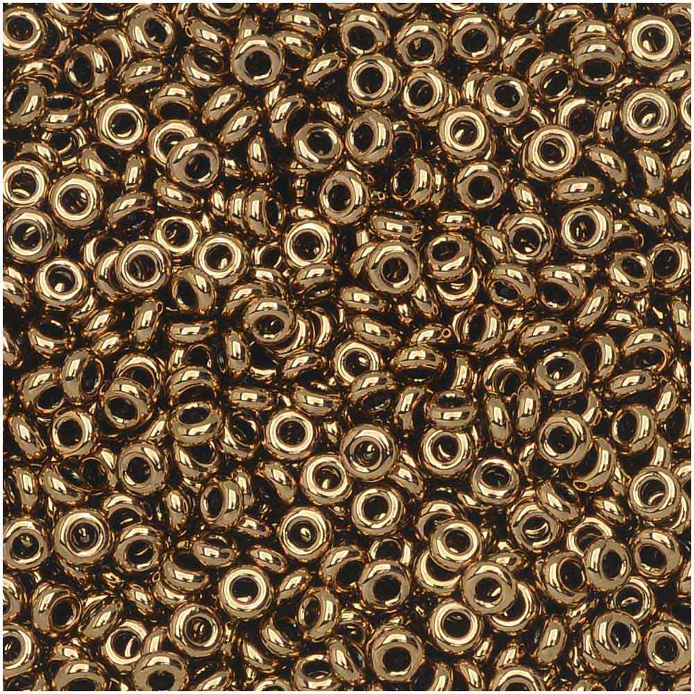 Toho Demi Round Seed Beads, Thin 11/0 (2.2mm) Size, #221 Bronze (7.8 Grams)