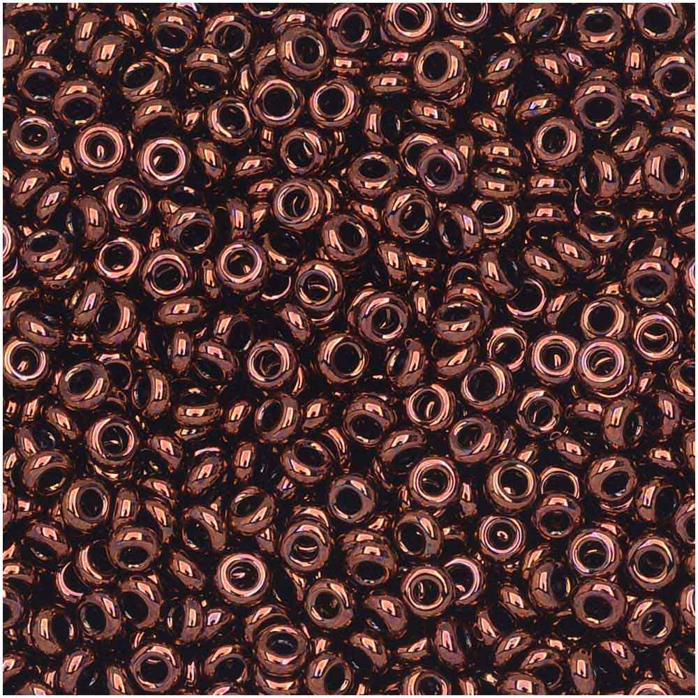 Toho Demi Round Seed Beads, Thin 11/0 (2.2mm) Size, 7.8 Grams, #222 Dark Bronze