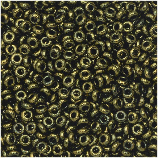 Toho Demi Round Seed Beads, Thin 11/0 (2.2mm) Size, 7.8 Grams, #422 Gold Lustered Dark Chocolate Bronze