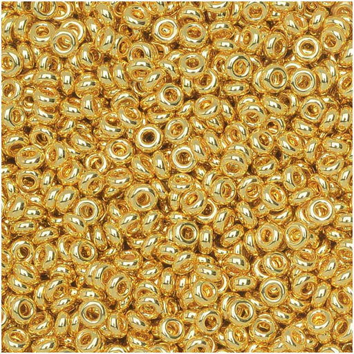 Toho Demi Round Seed Beads, Thin 11/0 (2.2mm) Size, #712 Metallic Gold (7.8 Grams)