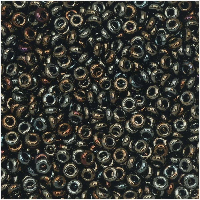 Toho Demi Round Seed Beads, Thin 11/0 (2.2mm) Size, 7.8 Grams, #83 Metallic Iris Brown