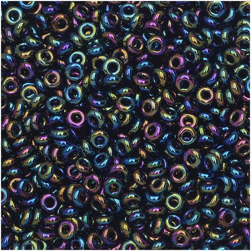 Toho Demi Round Seed Beads, Thin 11/0 (2.2mm) Size, 7.8 Grams, #86 Metallic Rainbow Iris