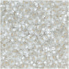 Toho Demi Round Seed Beads, Thin 11/0 (2.2mm), 7.8g, #PF21F PermaFinish Frosted Silver Lined Crystal