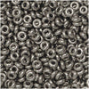 Toho Demi Round Seed Beads, Thin 8/0 (3mm) Size, #711 Nickel (7.4 Grams)