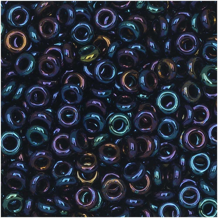 Toho Demi Round Seed Beads, Thin 8/0 (3mm) Size, 7.4 Grams, #82 Metallic Nebula