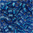 Miyuki 4mm Glass Cube Beads Silver Lined Capri Blue #1495 10 Grams