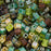 Miyuki 4mm Glass Cube Bead Mix 'Earthtones' 10 Grams